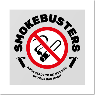 Smokebusters No Smoking Movie Parody Emblem Posters and Art